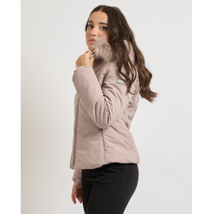 Giubbino donna in softshell con cappuccio
