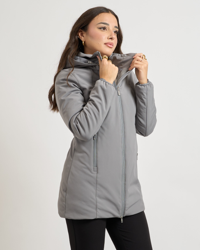 Giubbino con cappuccio e trapuntatura interna Yes Zee