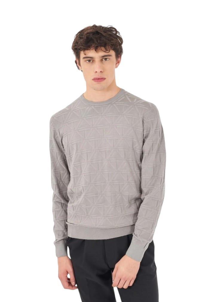 Maglioncino uomo logo jaquard Yes Zee