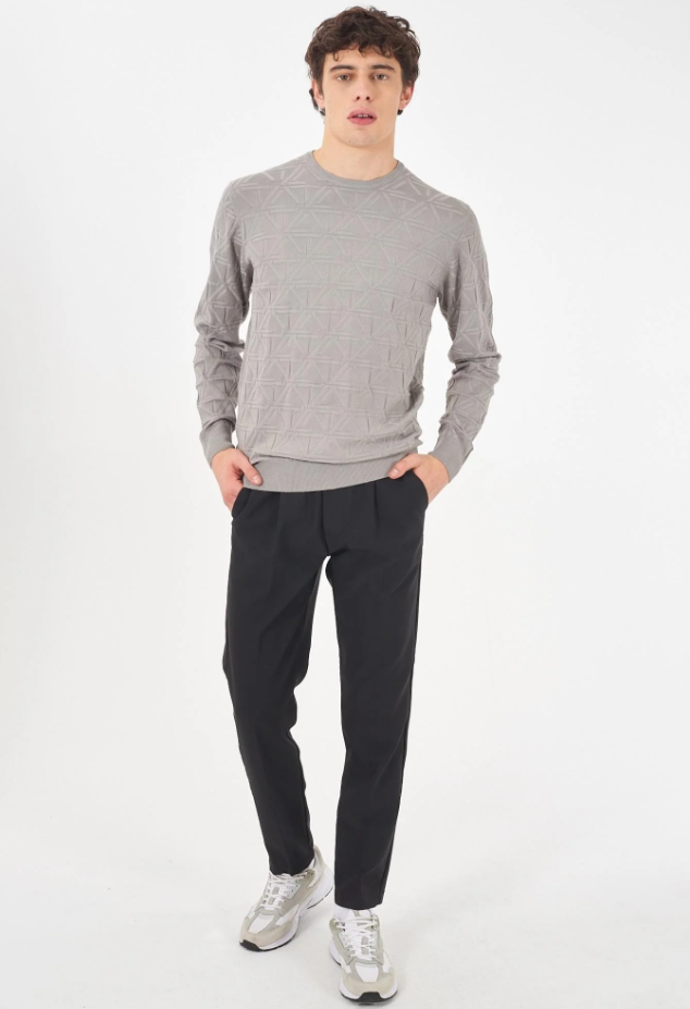 Maglioncino uomo logo jaquard Yes Zee