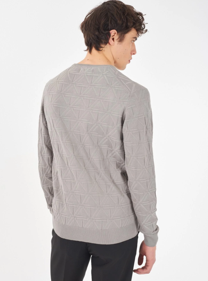 Maglioncino uomo logo jaquard Yes Zee