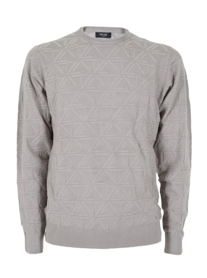 Maglioncino uomo logo jaquard Yes Zee