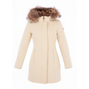 Cappotto tipo parka da donna  sabbia
