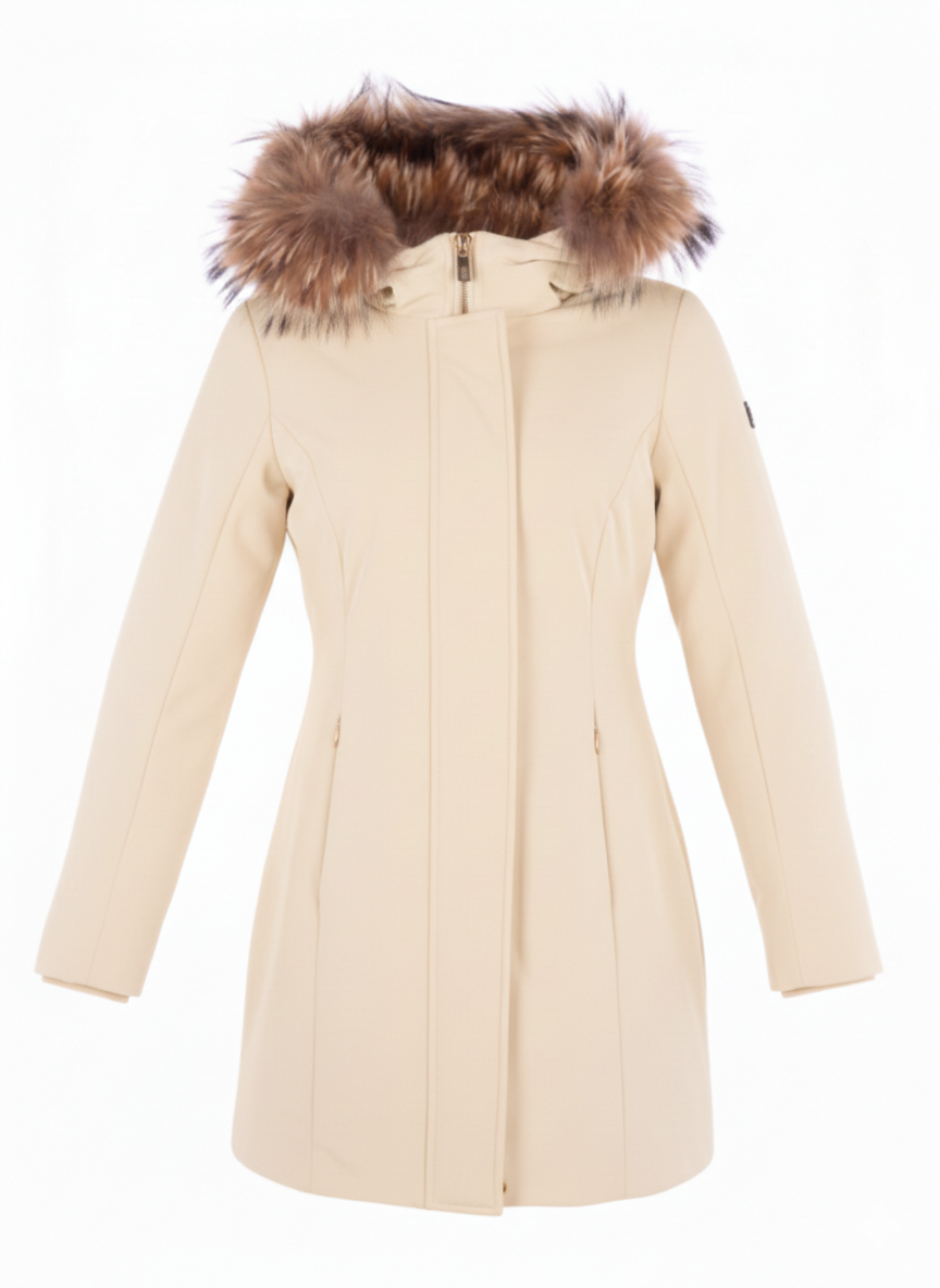 Cappotto tipo Parka da donna Yes Zee sabbia