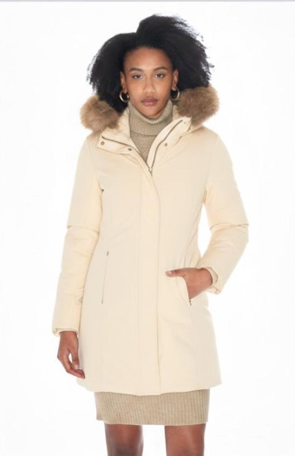 Cappotto tipo Parka da donna Yes Zee sabbia