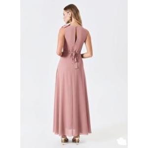 Abito lungo con decoro floreale