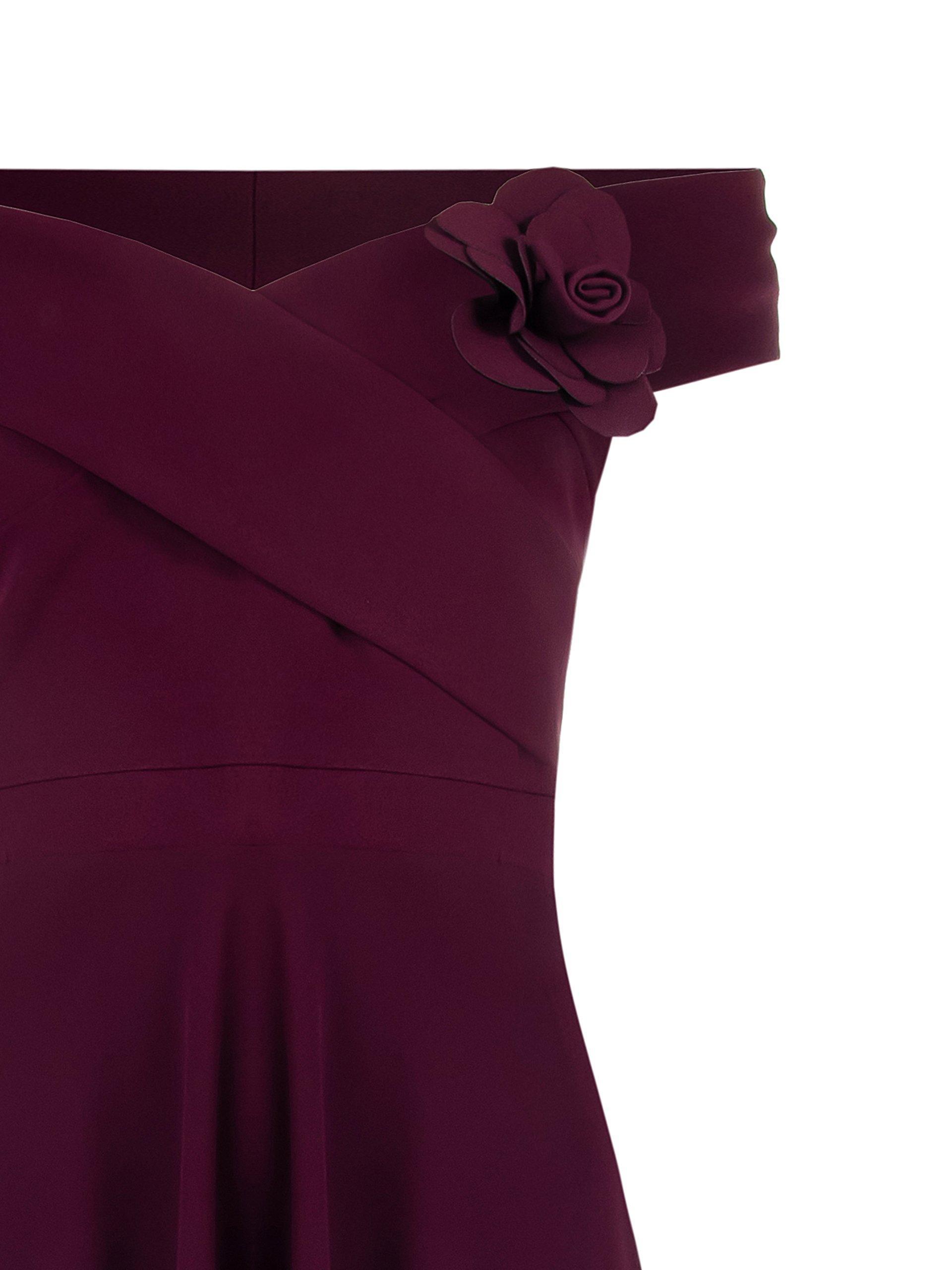 Abito lungo in georgette bordeaux Rinascimento