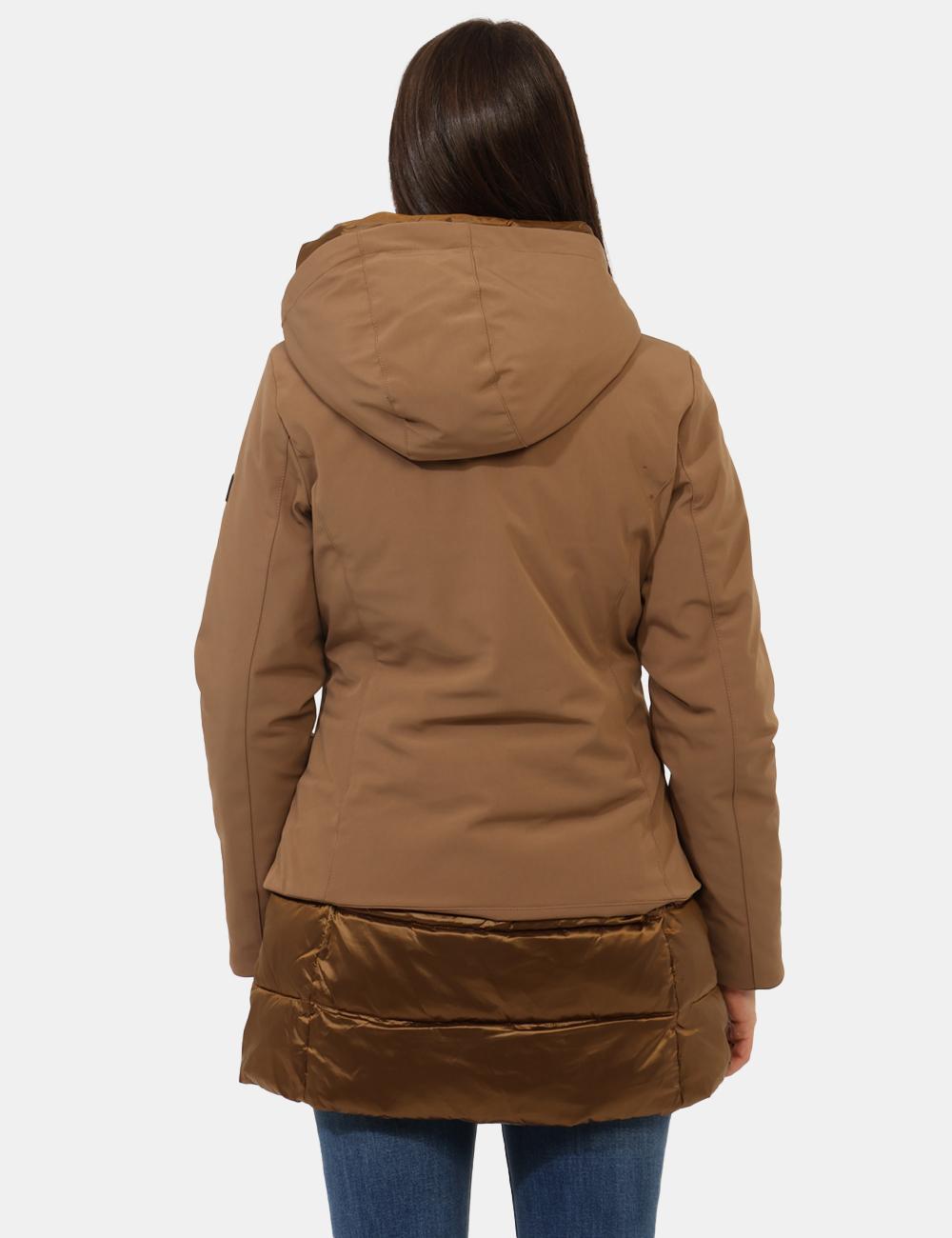 Piumino in softshell con interno trapuntato Yes Zee donna