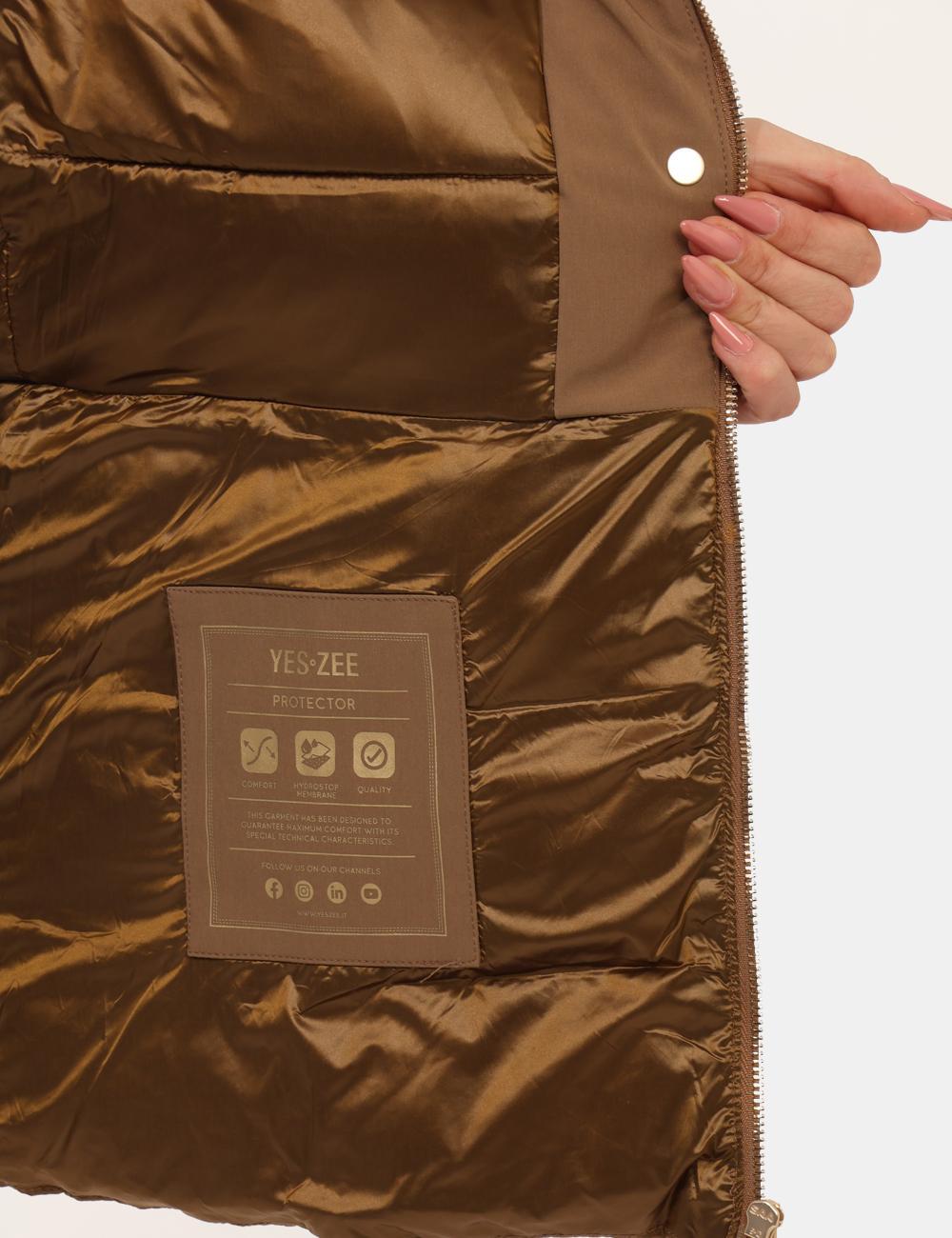 Piumino in softshell con interno trapuntato Yes Zee donna