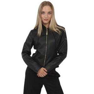 Giacca in ecopelle stile motociclista  donna