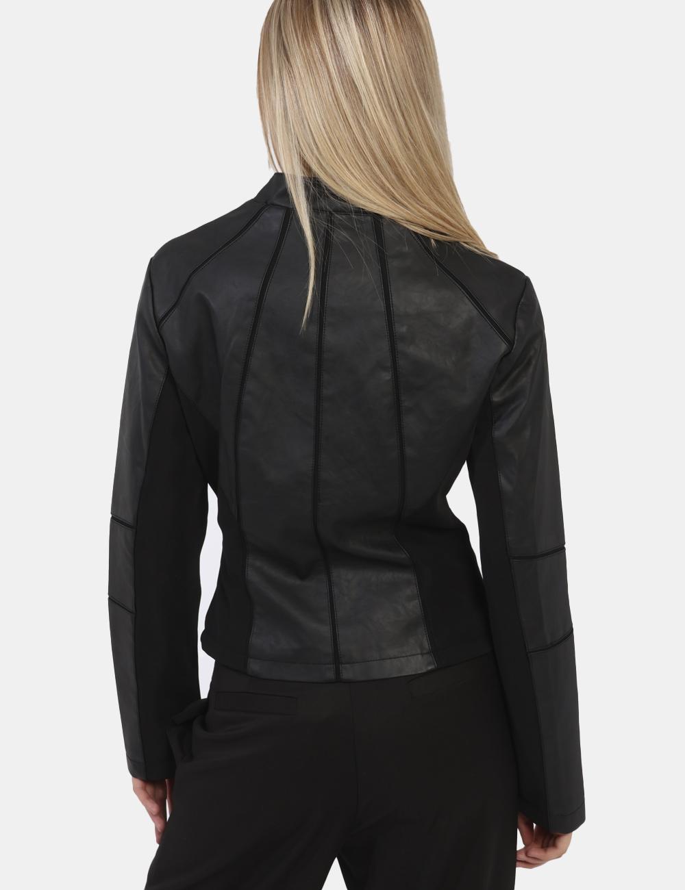 Giacca in ecopelle stile motociclista Yes Zee donna