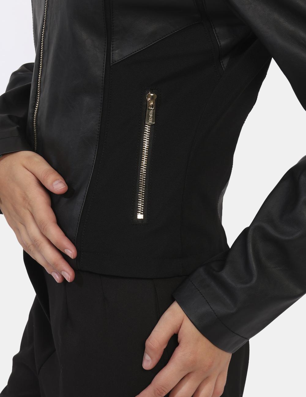 Giacca in ecopelle stile motociclista Yes Zee donna