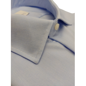 Camicia no stiro oxford custom fit celeste