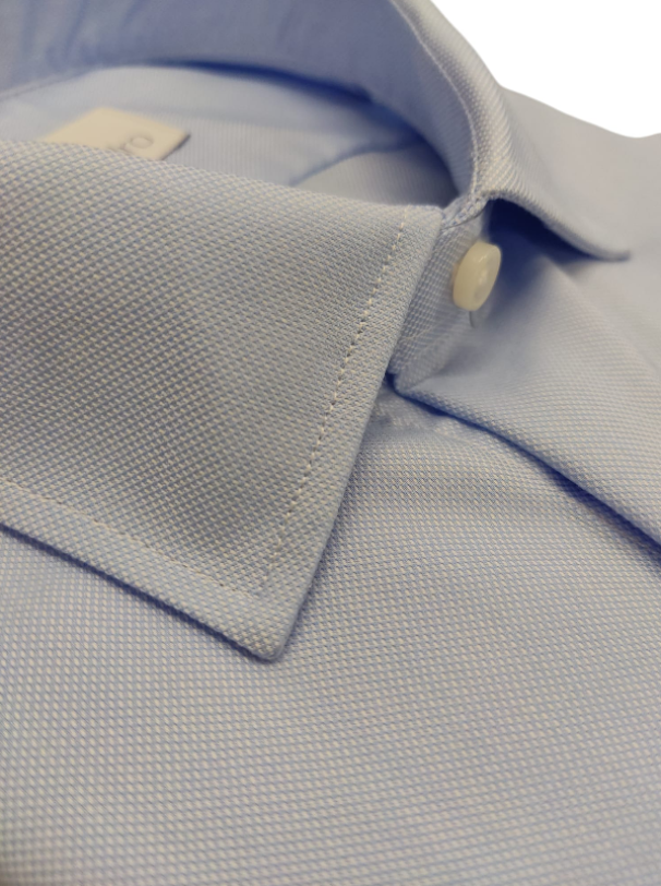 oleandro camicia no stiro oxford custom fit celeste - foto 2