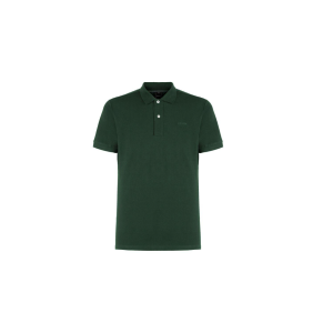Polo  in cotone piquet uomo verde foresta