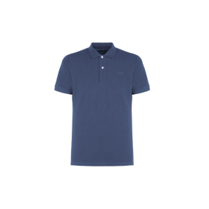 Polo  in cotone piquet uomo blu navy