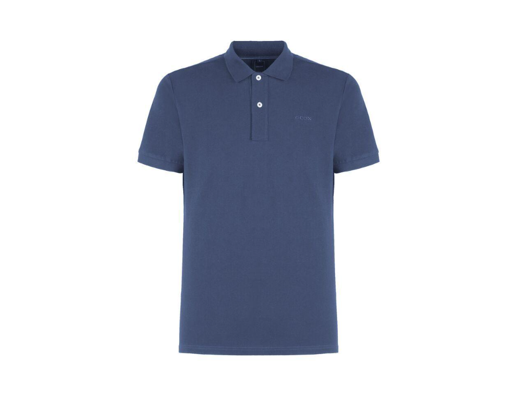 Polo Geox in cotone piquet Uomo Blu Navy