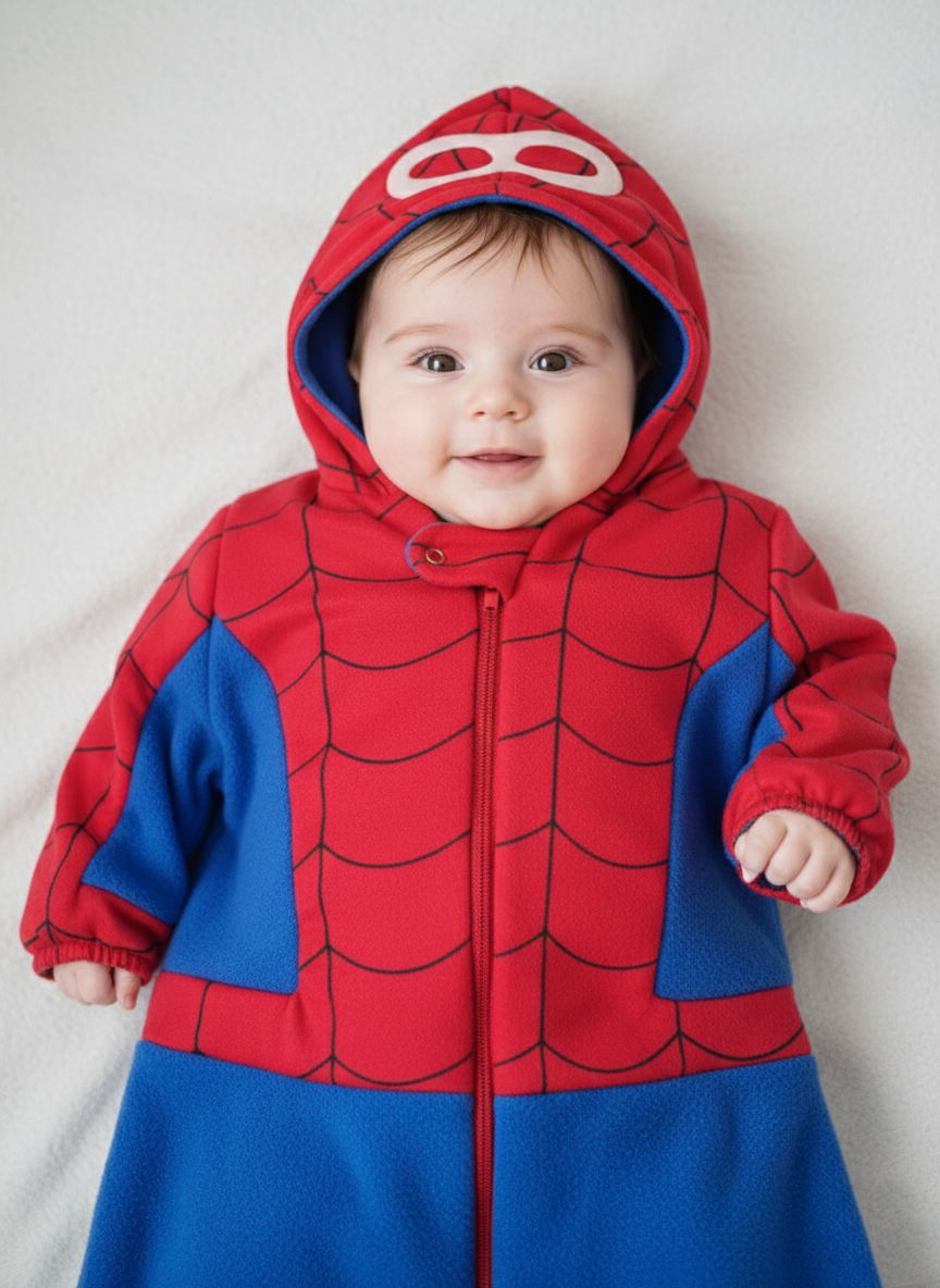 Costume carnevale neonato sacco Spiderman