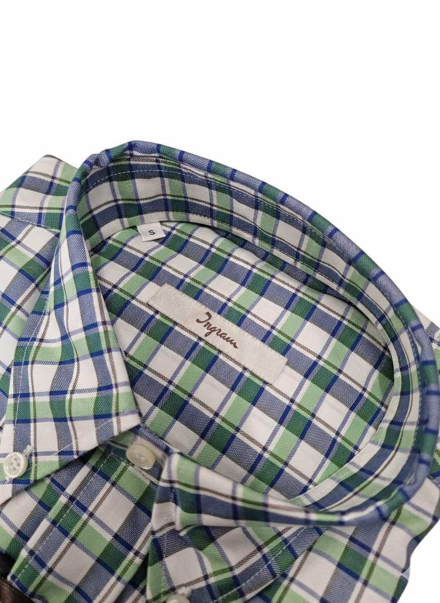 Camicia in cotone fantasia quadri Ingram