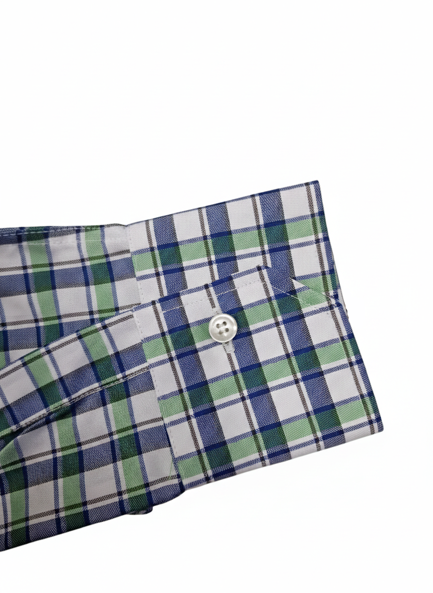 Camicia in cotone fantasia quadri Ingram