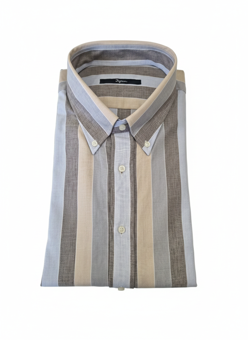 Camicia manica lunga misto cotone lino Ingram 