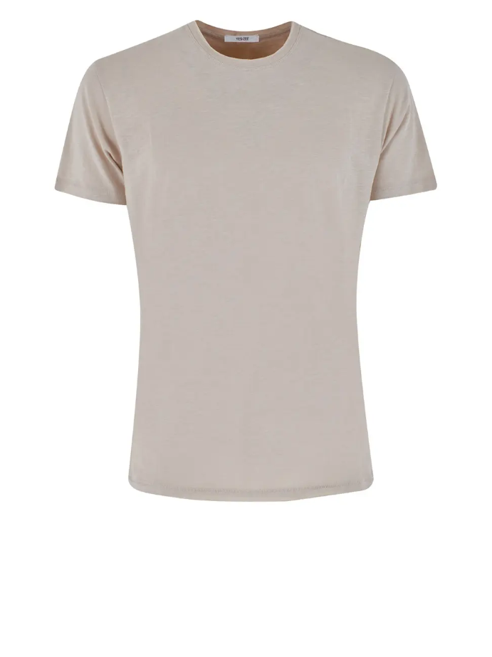 T-shirt beige in cotone Yes Zee uomo