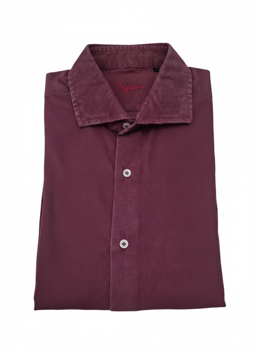 Camicia Ingram Slim Fit bordeaux