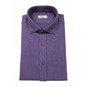 Camicia  slim fit flanella viola