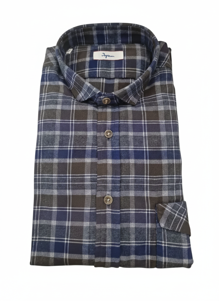 Camicia Ingram Slim Fit flanella quadri