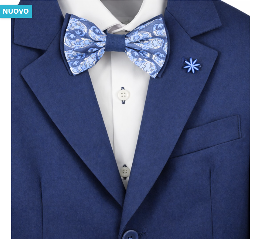 klaiadi abito m/cotone stretch ragazzo navy - foto 2