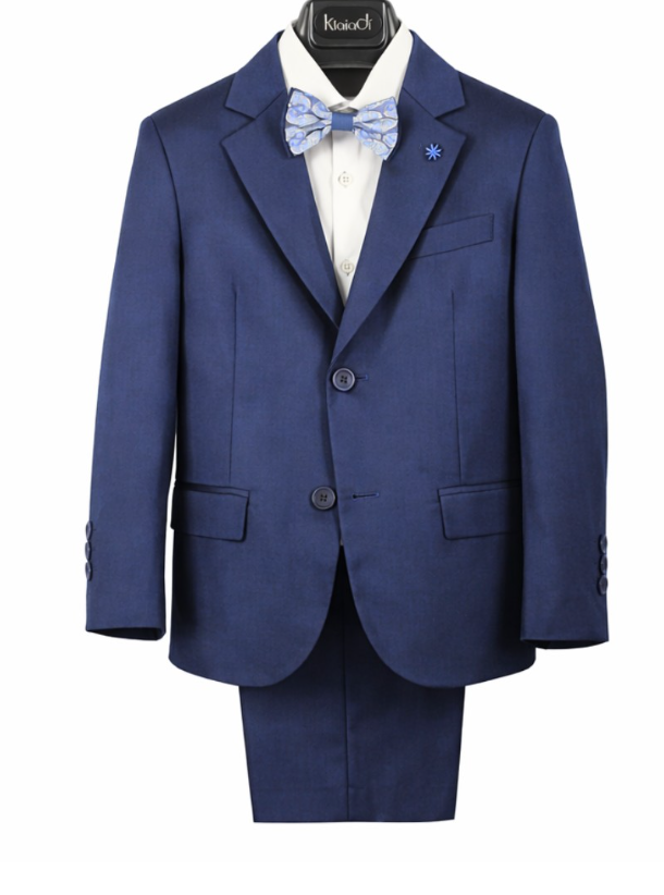 klaiadi abito m/cotone stretch ragazzo navy - foto 3