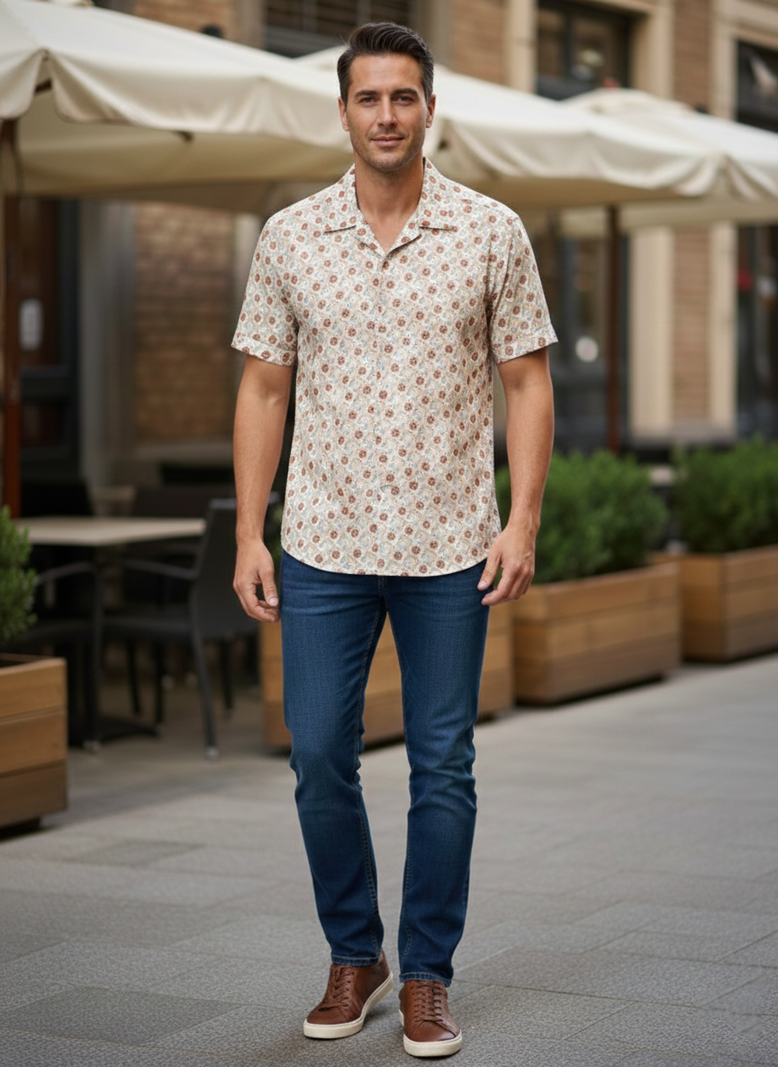 Camicia Ingram mezza manica Slim Fit