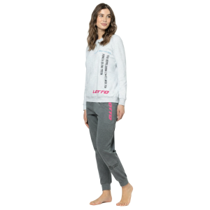 Pigiama cotone interlock lotto donna lp6107 grigio