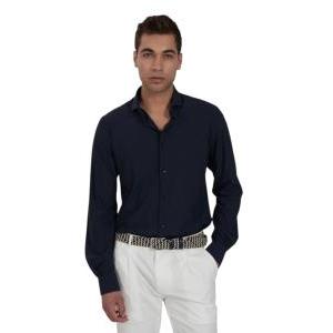 Camicia uomo collo francese  blu