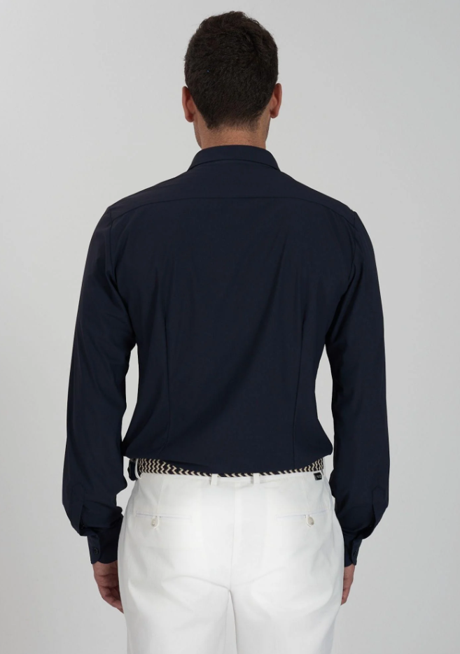 Camicia uomo collo francese Yes Zee blu