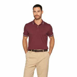 Polo manica corta da uomo  bordeaux