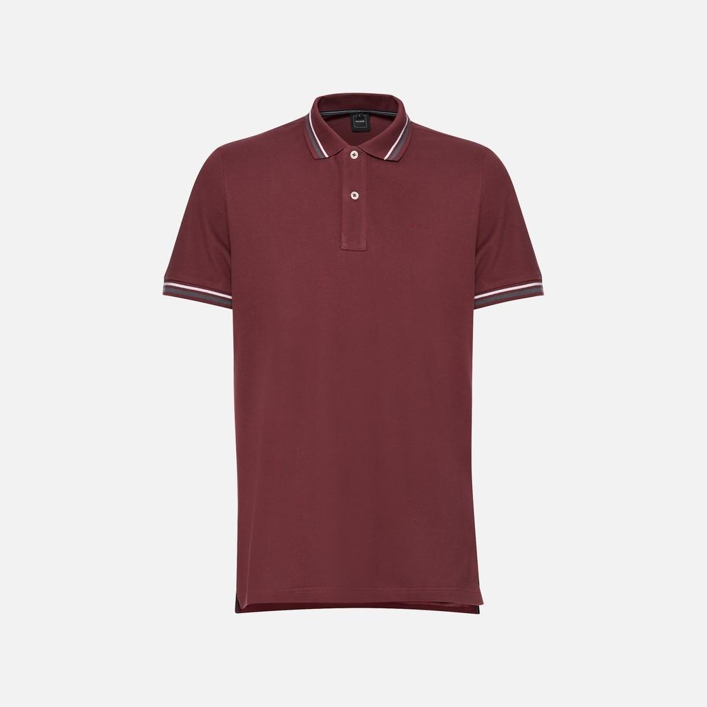Polo manica corta da uomo Geox bordeaux