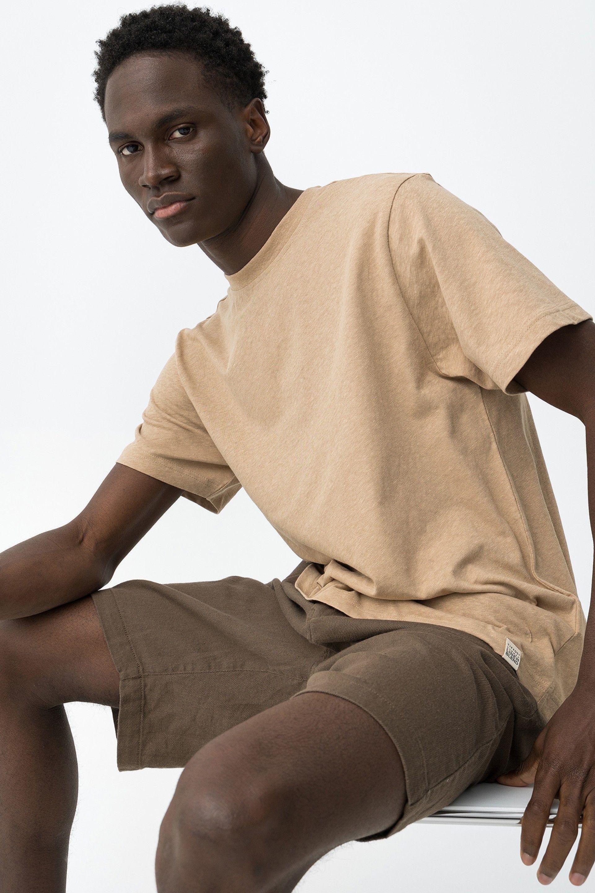 T-shirt manica corta misto lino Tiffosi uomo