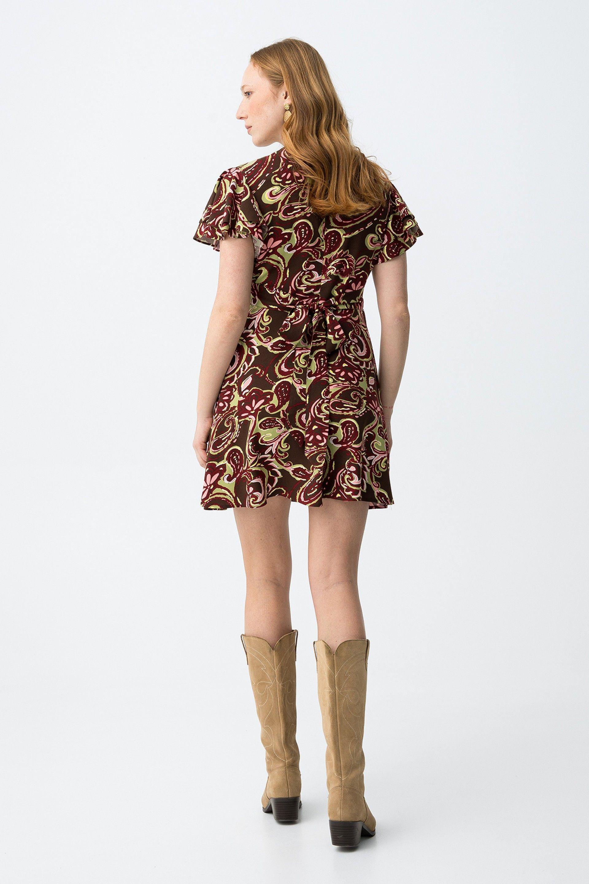 Abito corto in viscosa Tiffosi donna