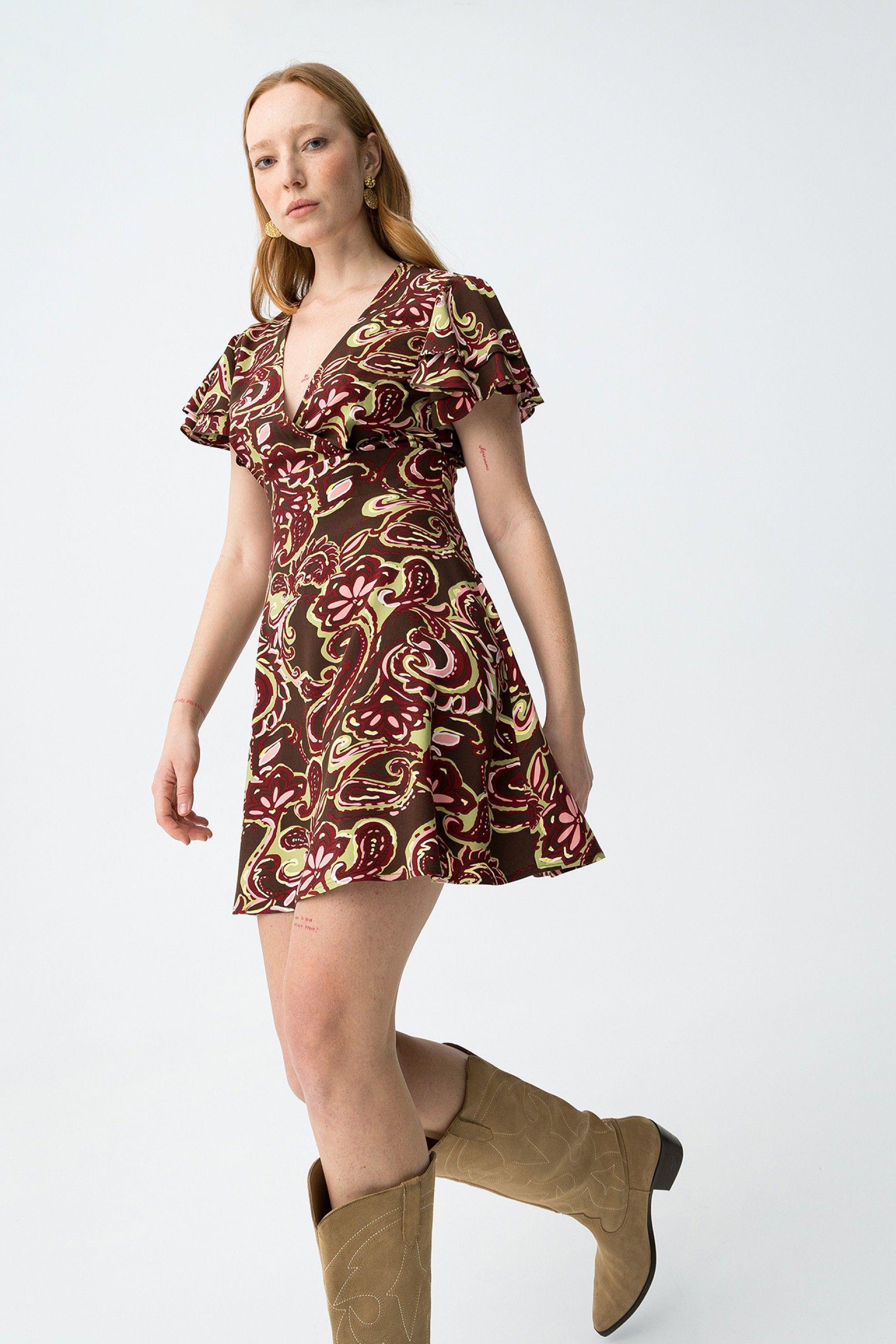 Abito corto in viscosa Tiffosi donna