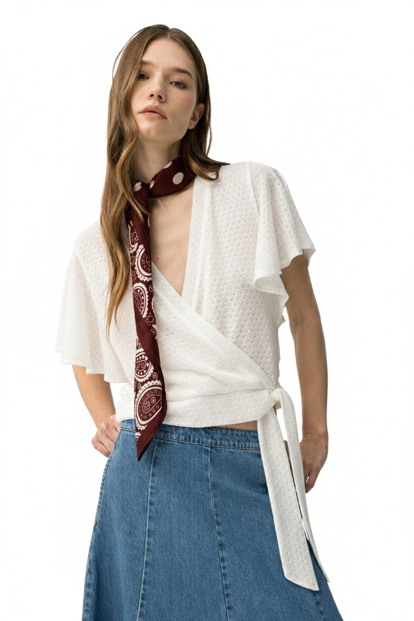 T-shirt incrociata donna Tiffosi