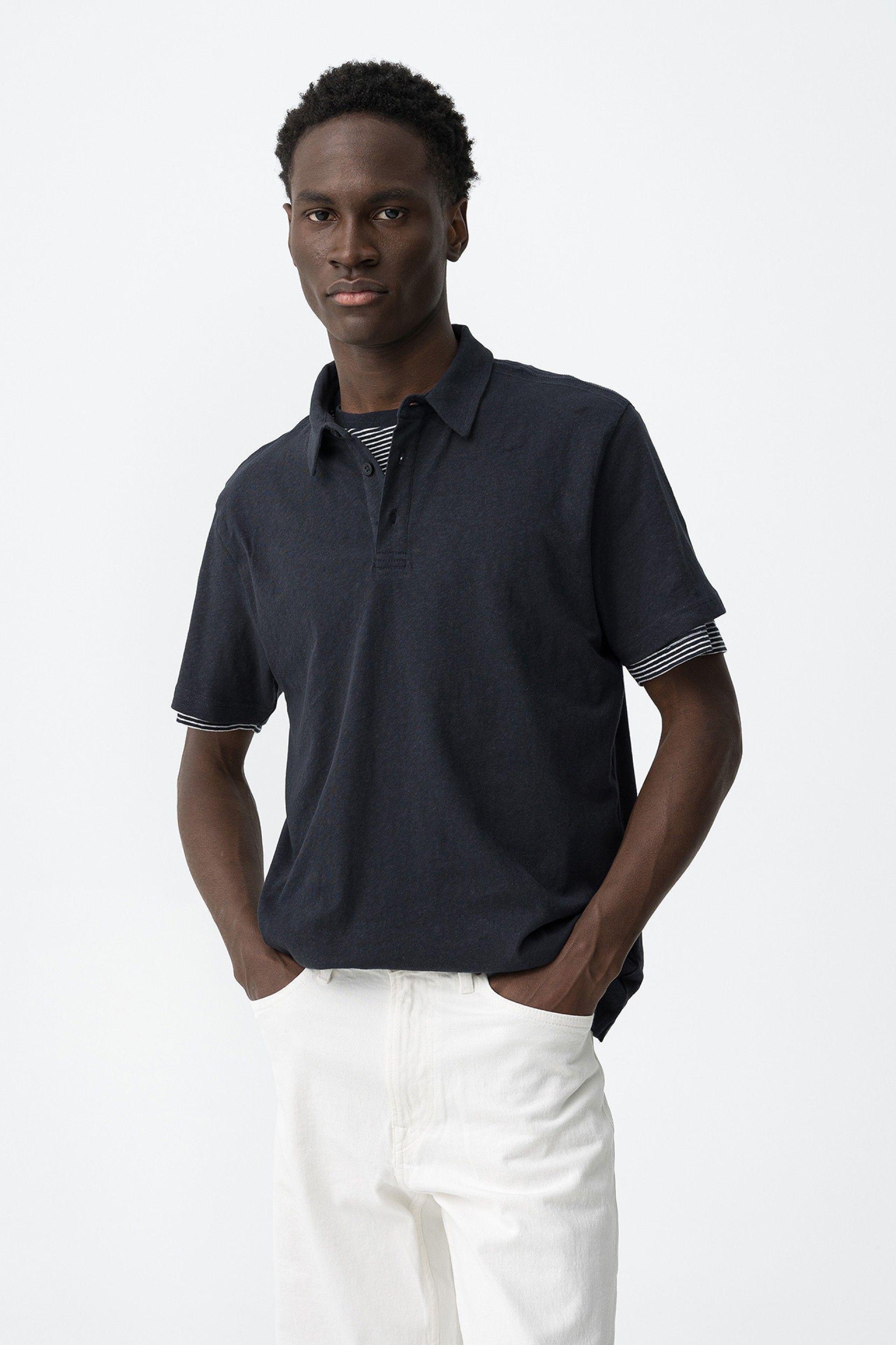 Polo misto lino da uomo Tiffosi