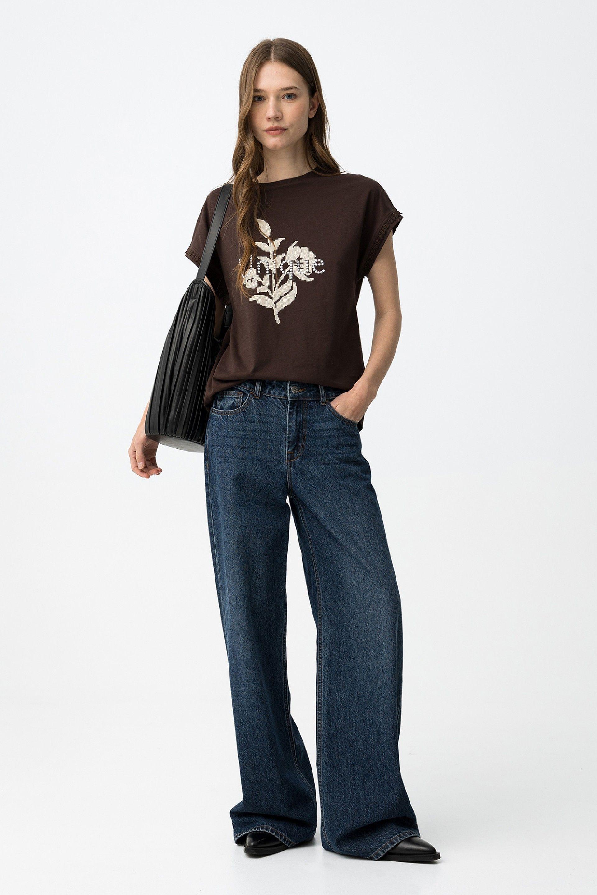 T-shirt donna marrone Tiffosi