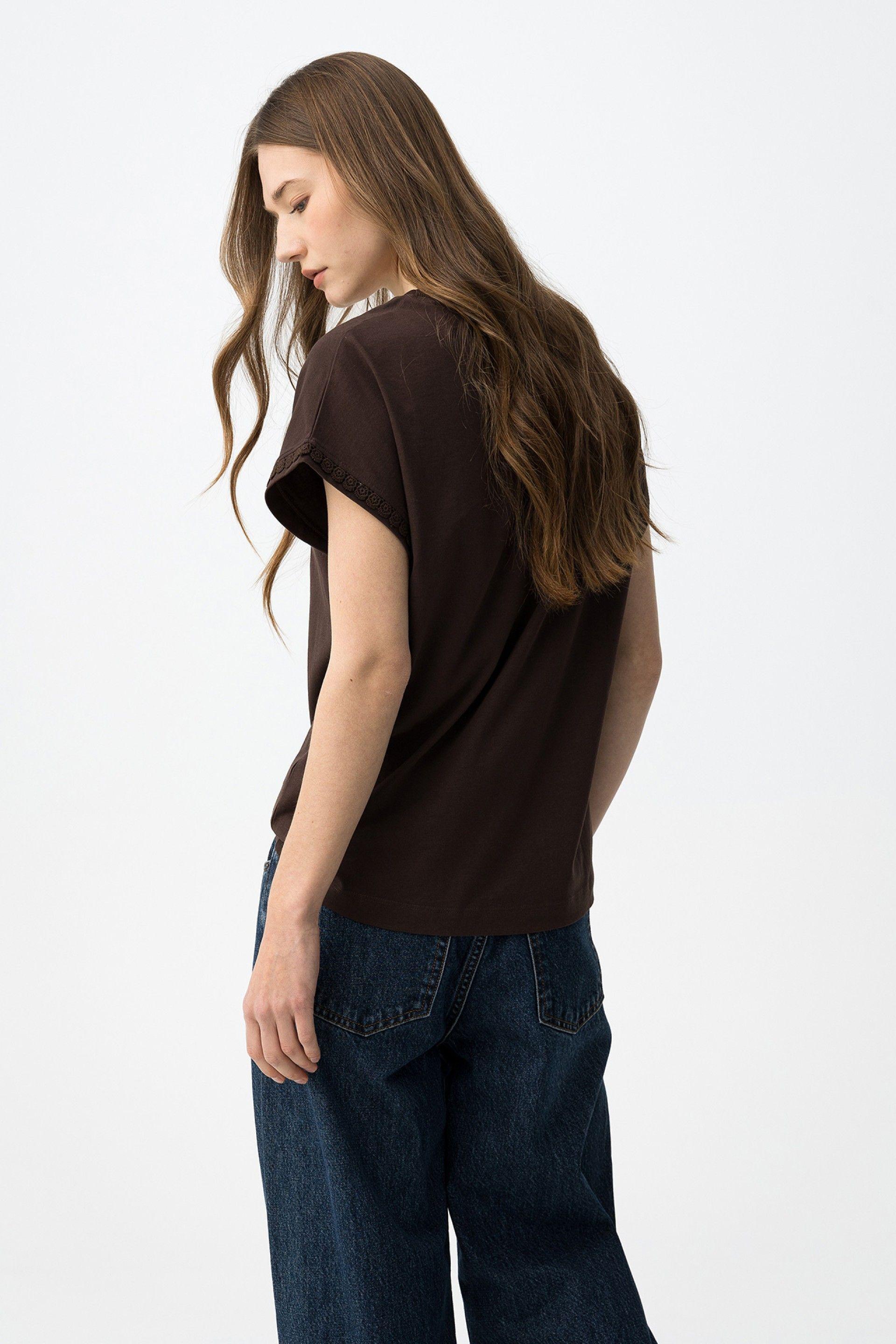 T-shirt donna marrone Tiffosi