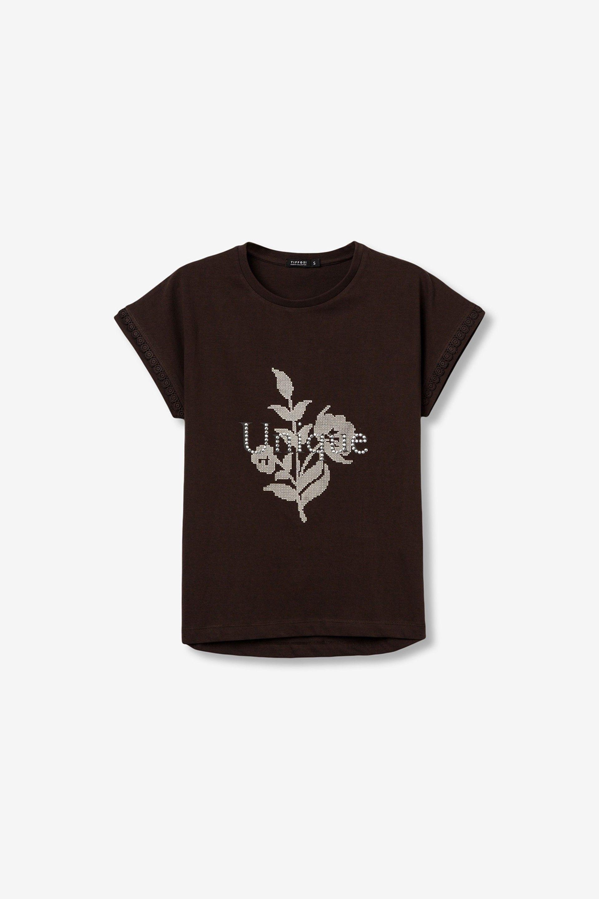 T-shirt donna marrone Tiffosi