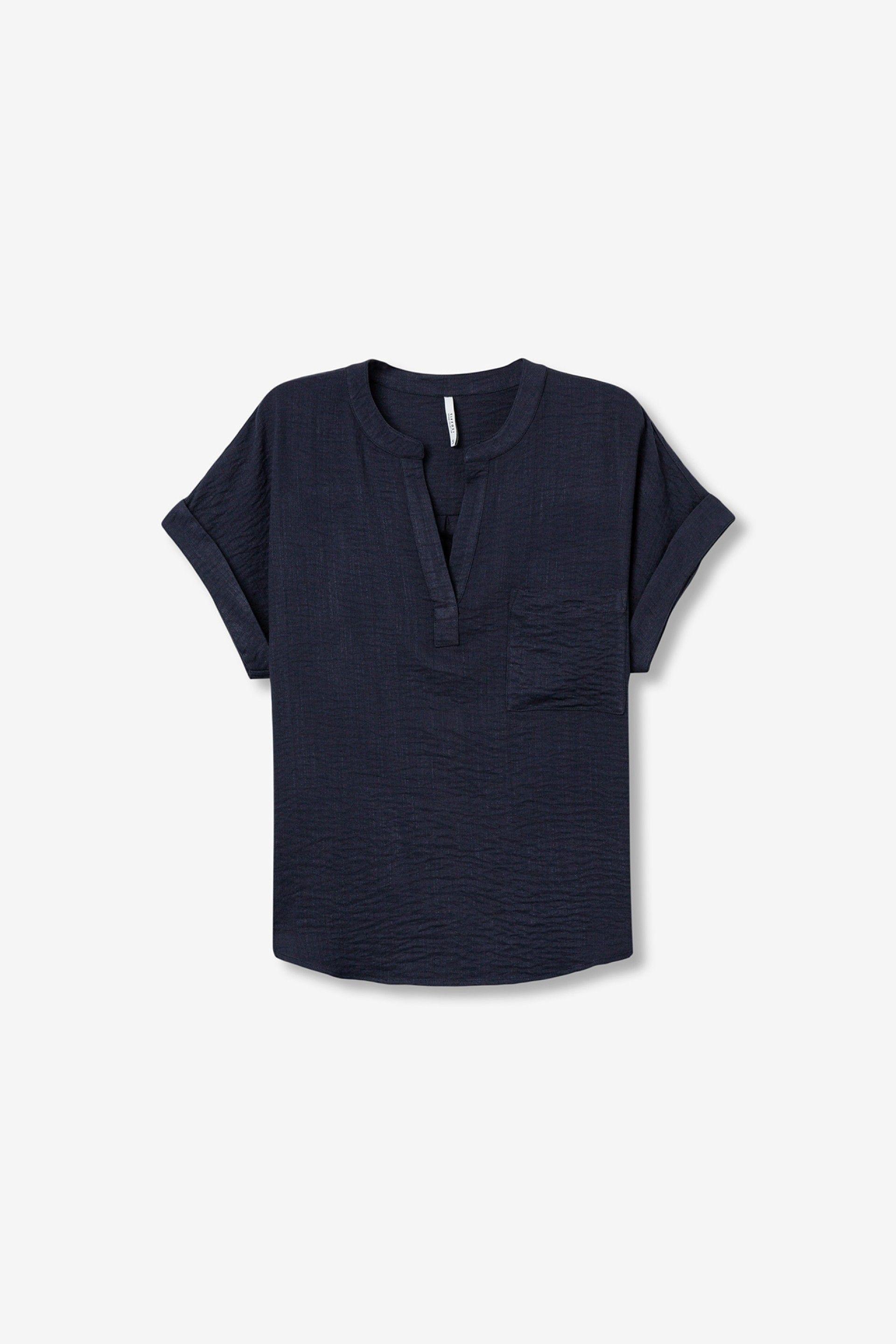 Blusa maniche corte blu Tiffosi donna