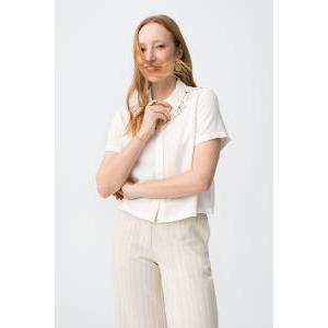 Pantaloni misto lino beige  donna