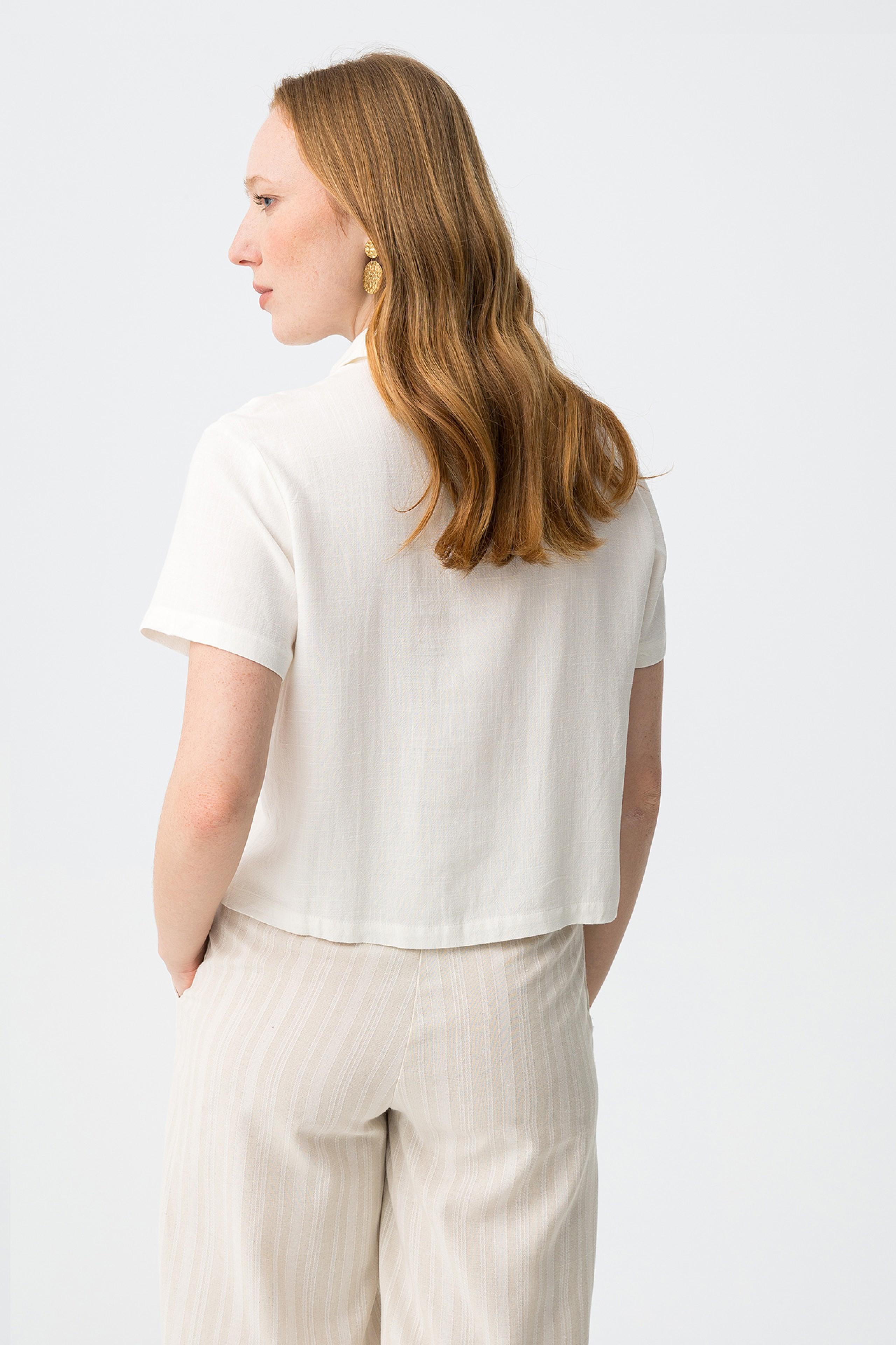 Pantaloni misto lino beige Tiffosi donna