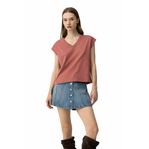 T-shirt scollo v donna