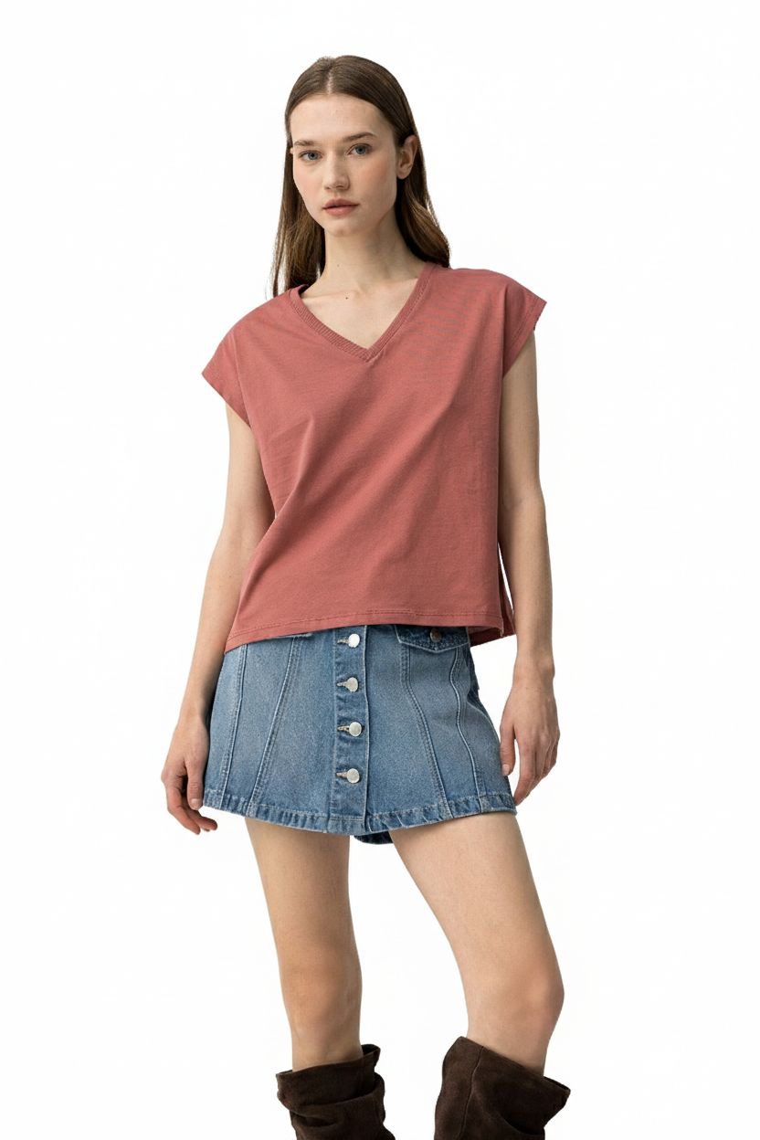 T-shirt scollo V donna Tiffosi